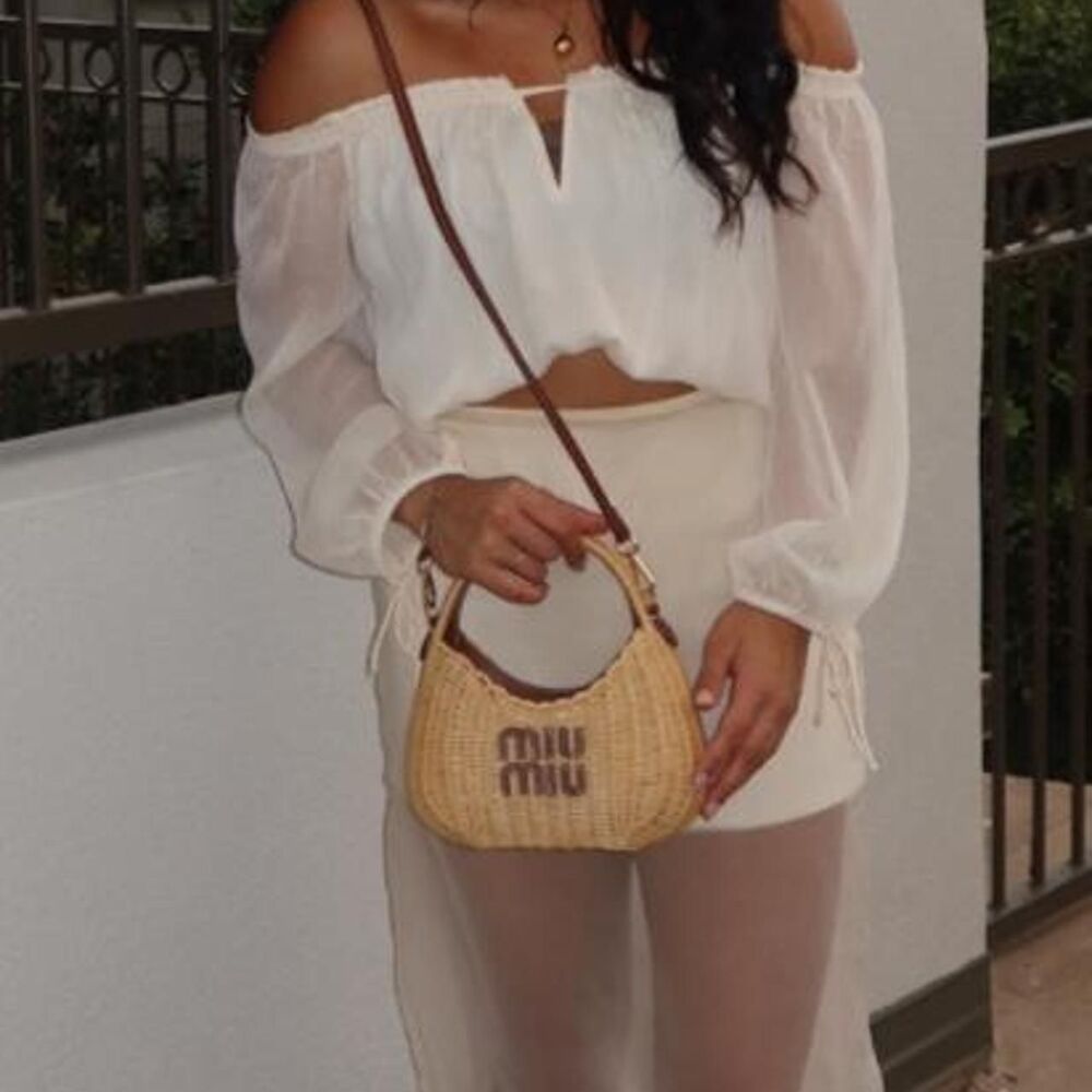 LOFT White Off Shoulder Blouse Tie Detail Feminine Summer Top Size Extra Small